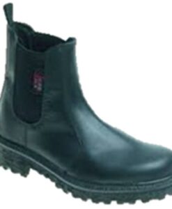 BLACK LEATHER SAFETY DEALER BOOT